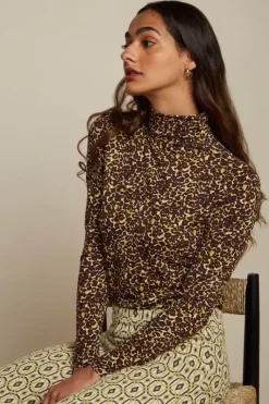 King Louie Tops & Shirts<Betsy Rollneck Top Hustle Rocky Brown