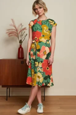 King Louie Jurken<Betty Dress Loose Fit La Monia Dusty Turquoise