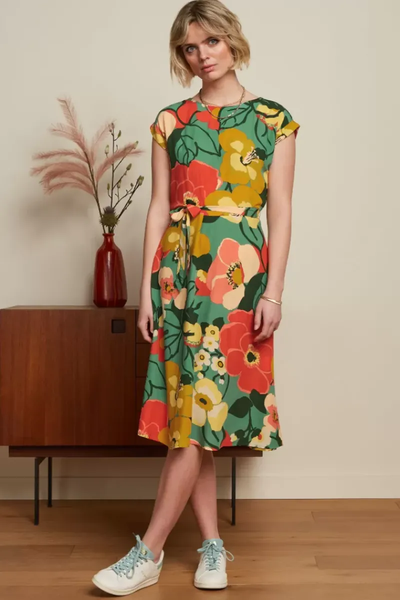 King Louie Jurken<Betty Dress Loose Fit La Monia Dusty Turquoise