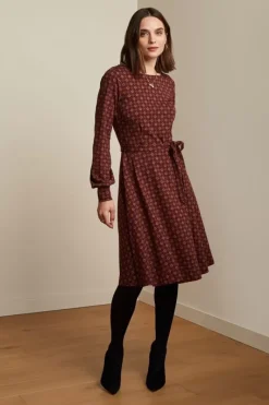 King Louie Jurken<Betty Dress Rogers Bordeaux Red