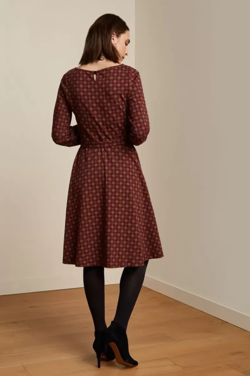 King Louie Jurken<Betty Dress Rogers Bordeaux Red