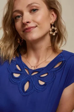 King Louie Tops & Shirts<Betty Top Vilette Deep Blue