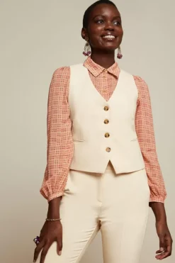 King Louie Tops & Shirts<Bianca Gilet Simonet Vanilla Cream