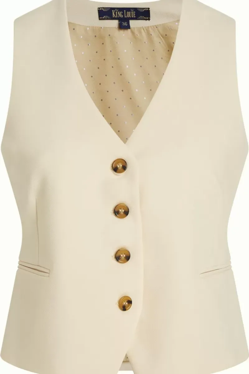 King Louie Tops & Shirts<Bianca Gilet Simonet Vanilla Cream