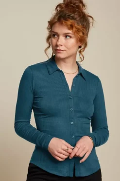 King Louie Blouses<Blouse Uni Rib Sailor Blue