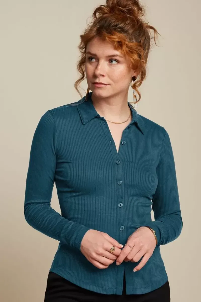 King Louie Blouses<Blouse Uni Rib Sailor Blue