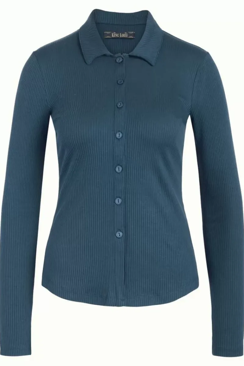 King Louie Blouses<Blouse Uni Rib Sailor Blue