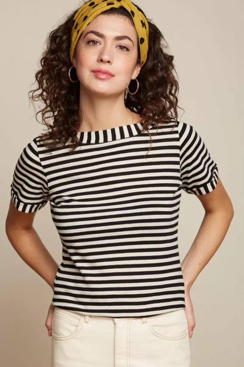 King Louie Tops & Shirts<Boatneck Top Chopito Stripe Black