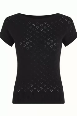 King Louie Tops & Shirts<Boatneck Top Heart Ajour Bci Black