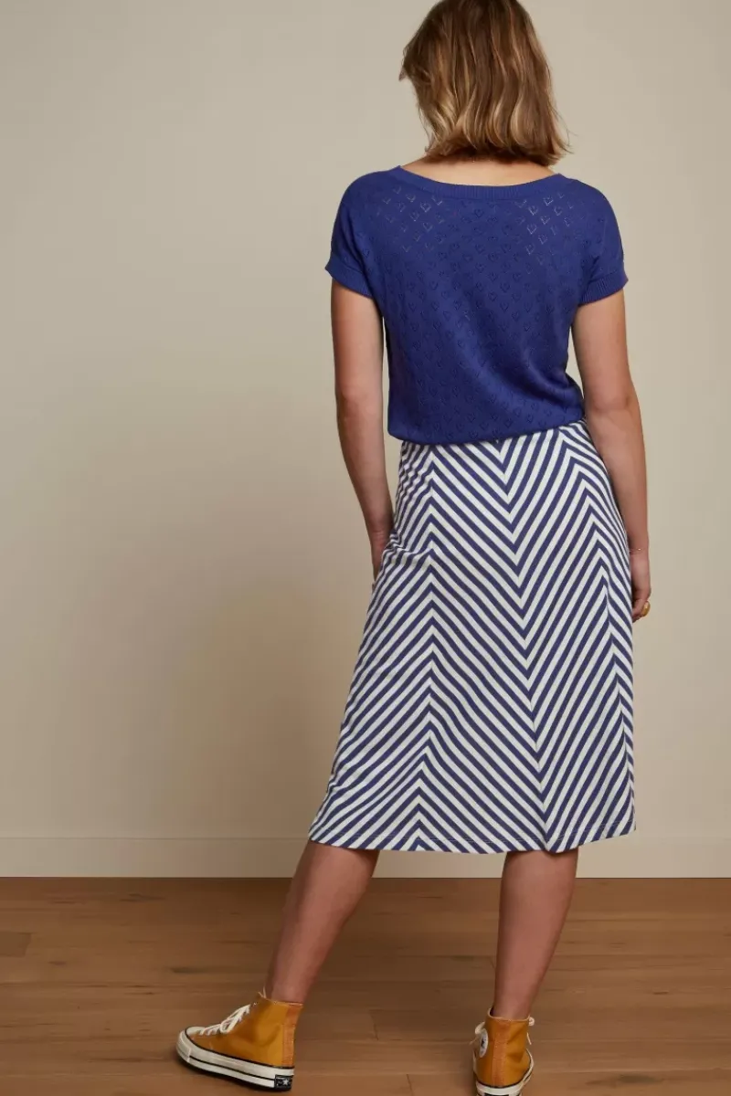 King Louie Tops & Shirts<Boatneck Top Heart Ajour Bci Dazzling Blue