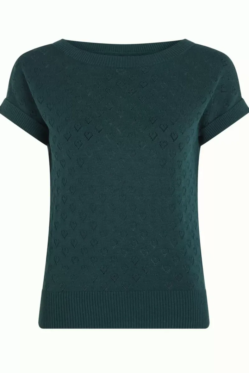 King Louie Tops & Shirts<Boatneck Top Heart Ajour Bci Dragonfly Green