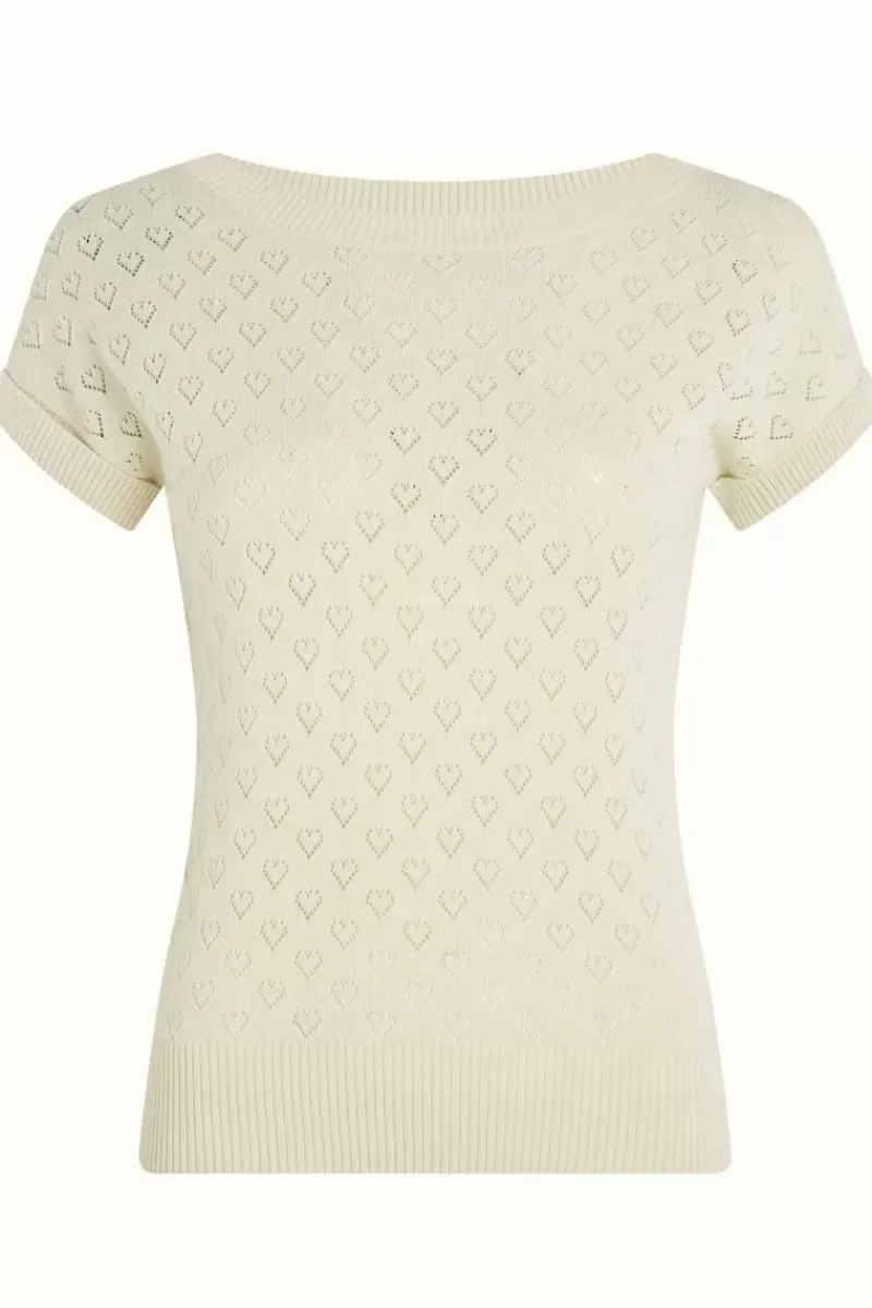 King Louie Tops & Shirts<Boatneck Top Heart Ajour Bci Cream