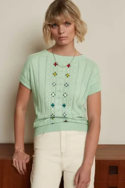 King Louie Tops & Shirts<Boatneck Top Orchid Foam Green