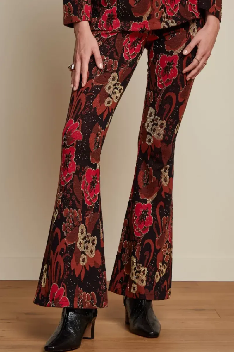 King Louie Broeken<Border Flared Pants Bloomsbury Black