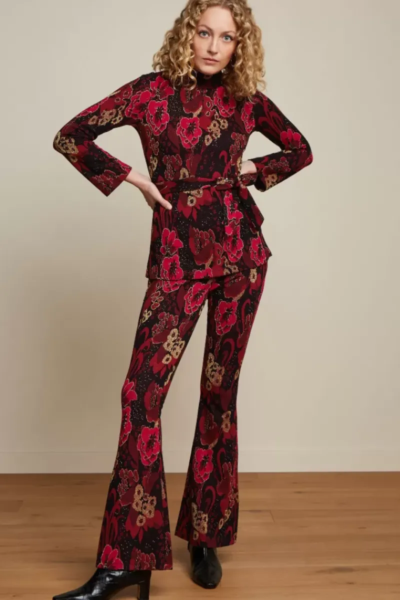 King Louie Broeken<Border Flared Pants Bloomsbury Black