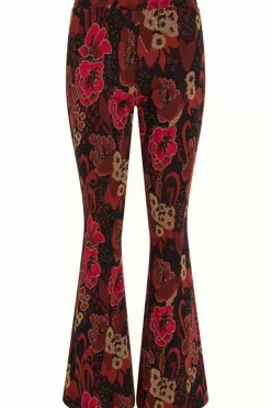 King Louie Broeken<Border Flared Pants Bloomsbury Black