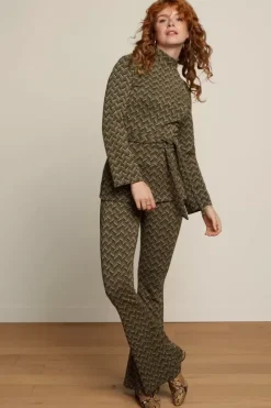 King Louie Broeken<Border Flared Pants Facet Black