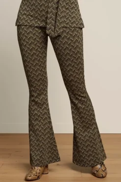 King Louie Broeken<Border Flared Pants Facet Black