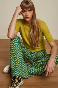 King Louie Broeken<Border Palazzo Pants Brazza Jasper Green