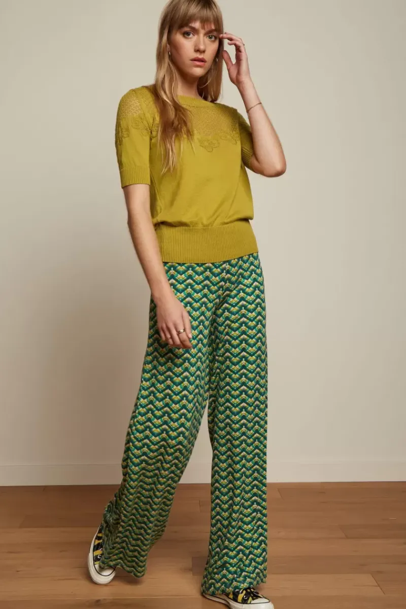 King Louie Broeken<Border Palazzo Pants Brazza Jasper Green