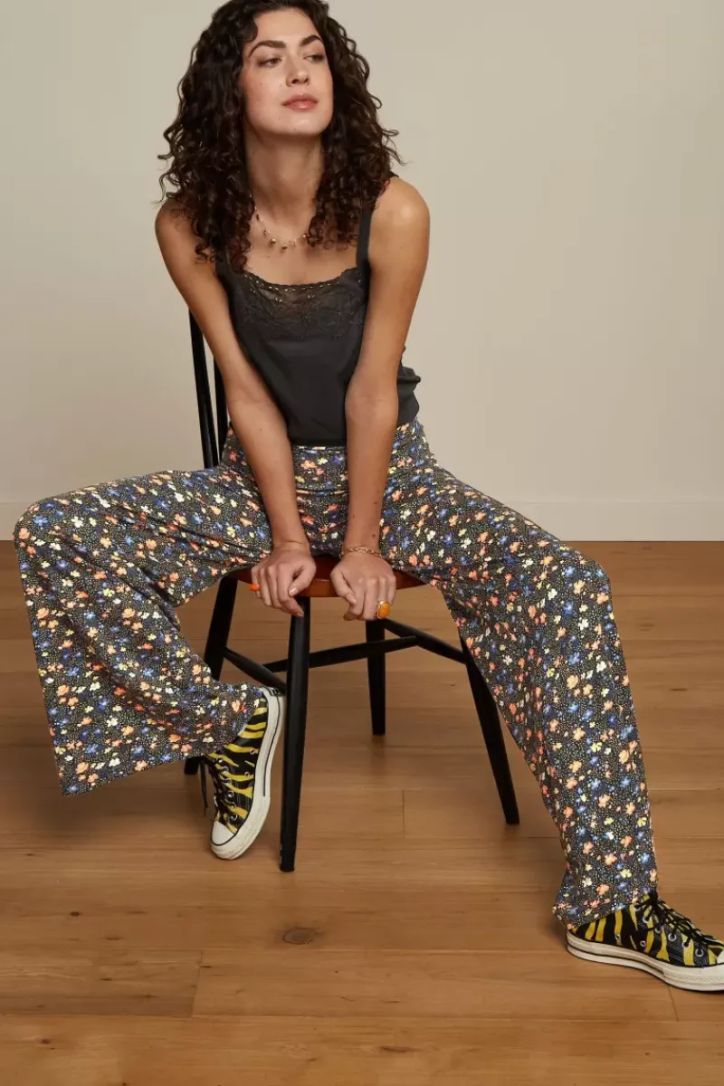 King Louie Broeken<Border Palazzo Pants Lopez Black