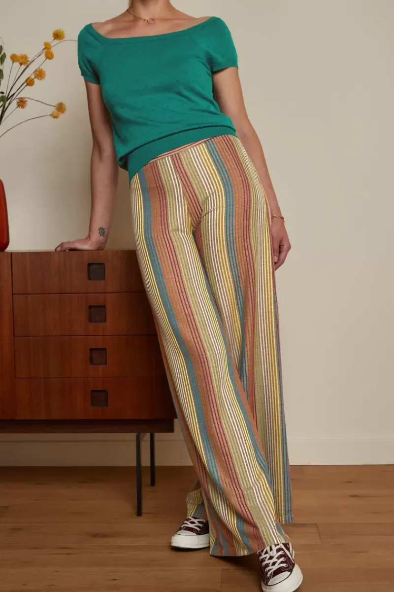 King Louie Broeken<Border Palazzo Pants Merolla Golden Brown