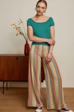 King Louie Broeken<Border Palazzo Pants Merolla Golden Brown