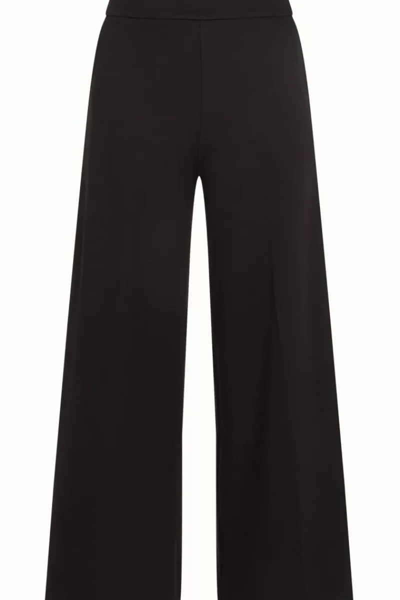 King Louie Broeken<Border Palazzo Pants Milano Crepe Black