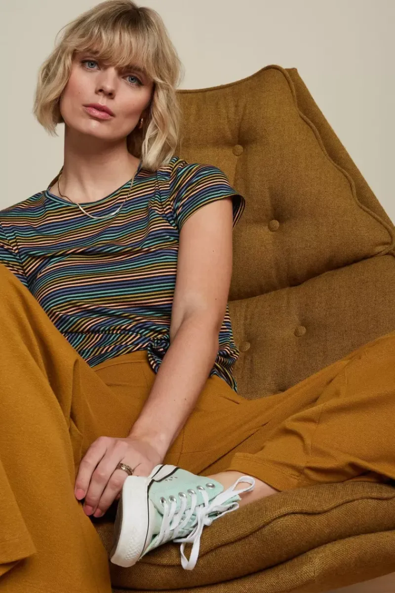 King Louie Broeken<Border Palazzo Pants Milano Crepe Golden Brown