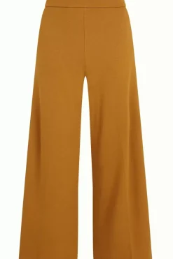 King Louie Broeken<Border Palazzo Pants Milano Crepe Golden Brown