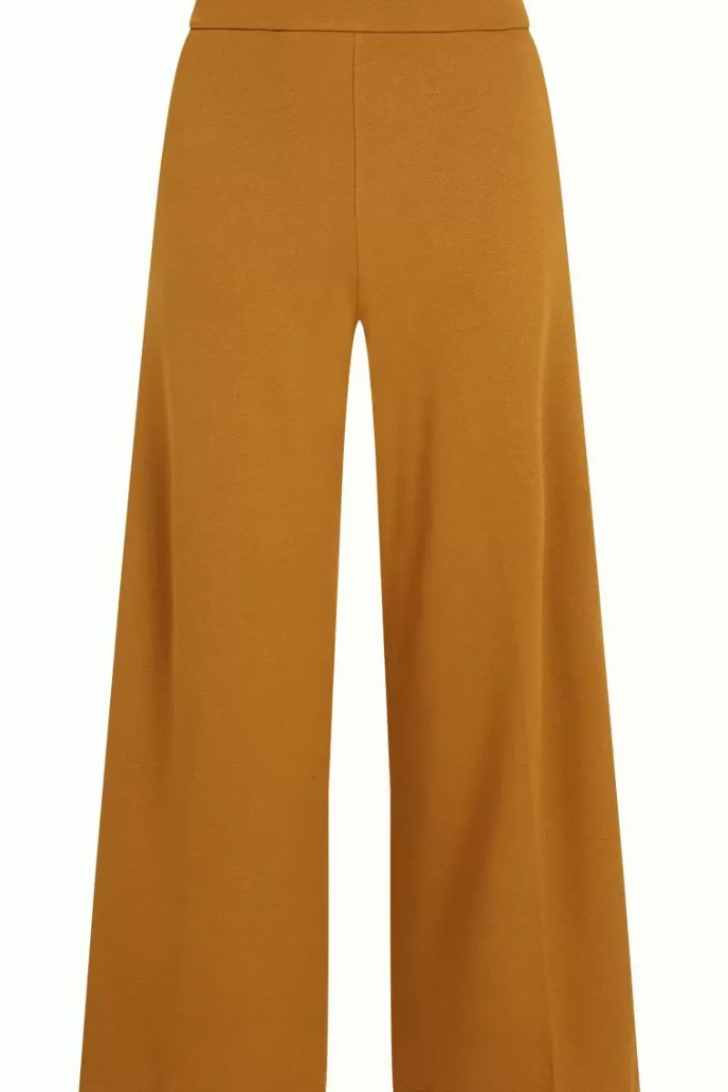 King Louie Broeken<Border Palazzo Pants Milano Crepe Golden Brown