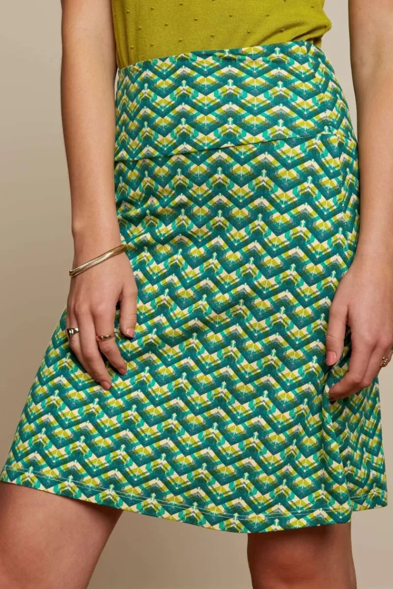 King Louie Rokken<Border Skirt Brazza Jasper Green