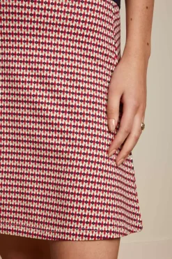 King Louie Rokken<Border Skirt Callaloo Chili Red