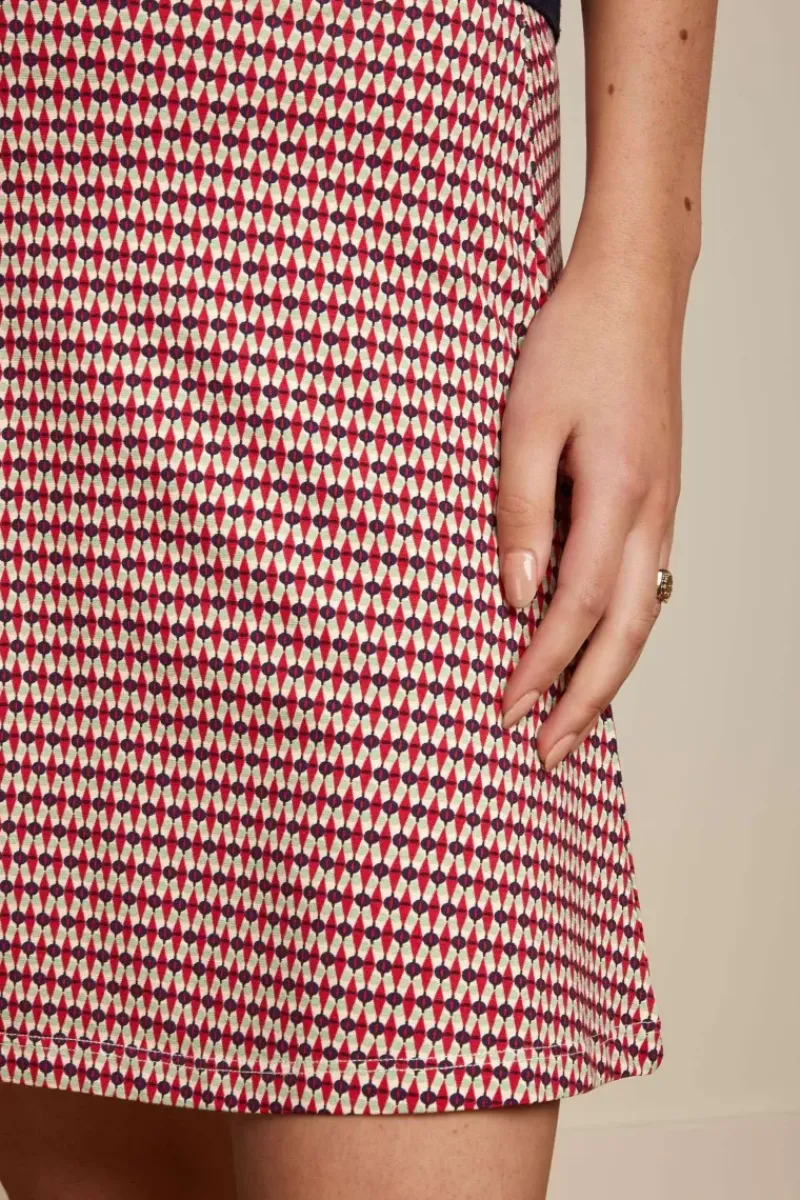 King Louie Rokken<Border Skirt Callaloo Chili Red
