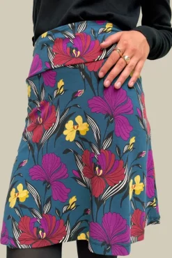 King Louie Rokken<Border Skirt Minelli Pond Blue