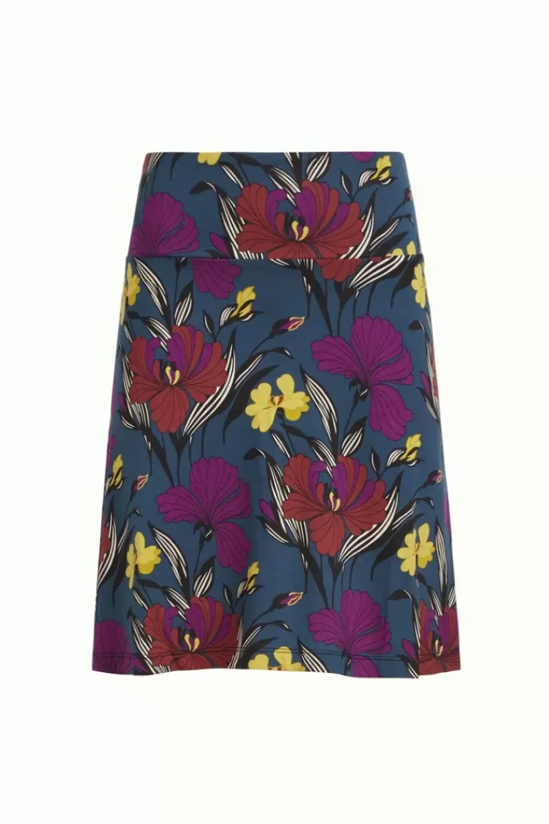 King Louie Rokken<Border Skirt Minelli Pond Blue