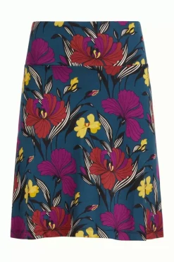 King Louie Rokken<Border Skirt Minelli Pond Blue