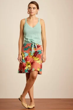 King Louie Rokken<Border Skirt Paraiso Apricot Pink