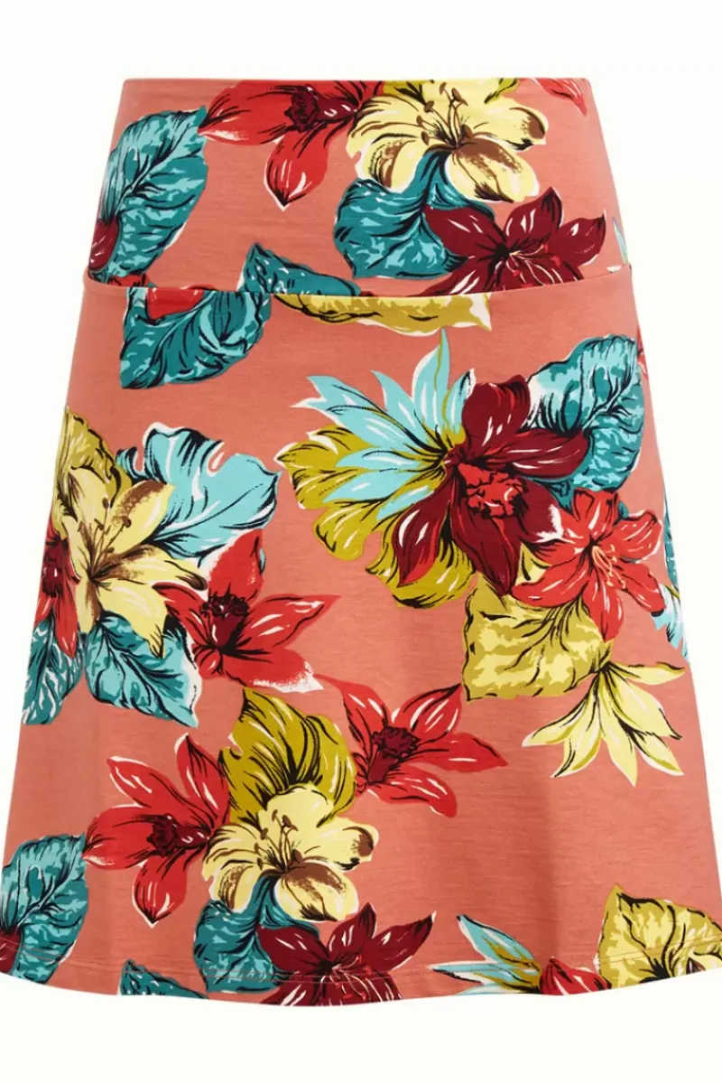 King Louie Rokken<Border Skirt Paraiso Apricot Pink
