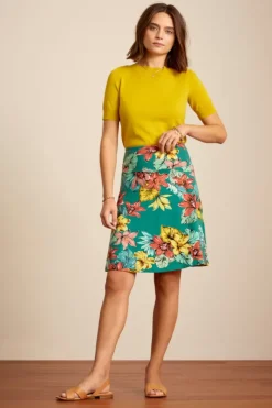 King Louie Rokken<Border Skirt Paraiso Fir Green