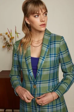 King Louie Jassen & Blazers<Brooke Blazer Nomad Check Jade Green
