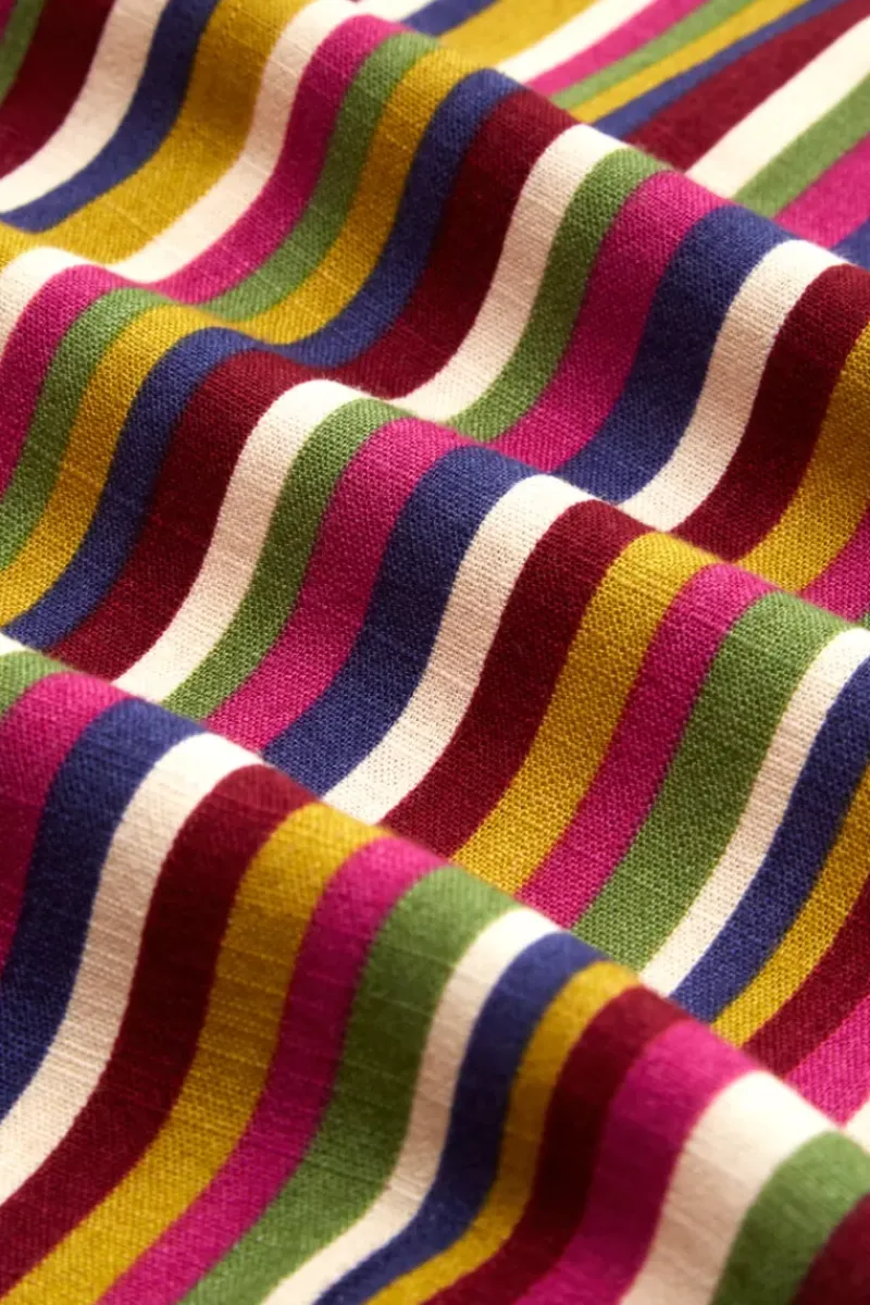 King Louie Jurken<Camilla Dress Clara Stripe Beaujolais Red