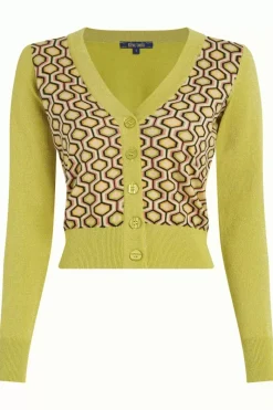 King Louie Vesten<Cardi Deep V Top Rocchi Lentil Green