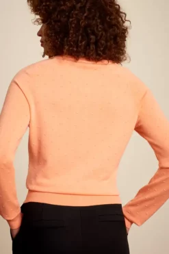 King Louie Vesten<Cardi Raglan Roundneck Droplet Papaya Pink
