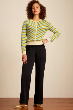 King Louie Vesten<Cardi Roundneck Cabana Stripe Spar Green