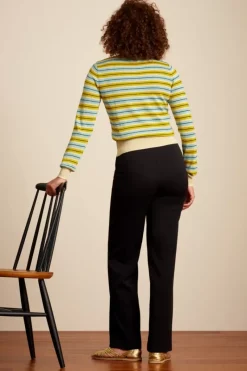 King Louie Vesten<Cardi Roundneck Cabana Stripe Spar Green