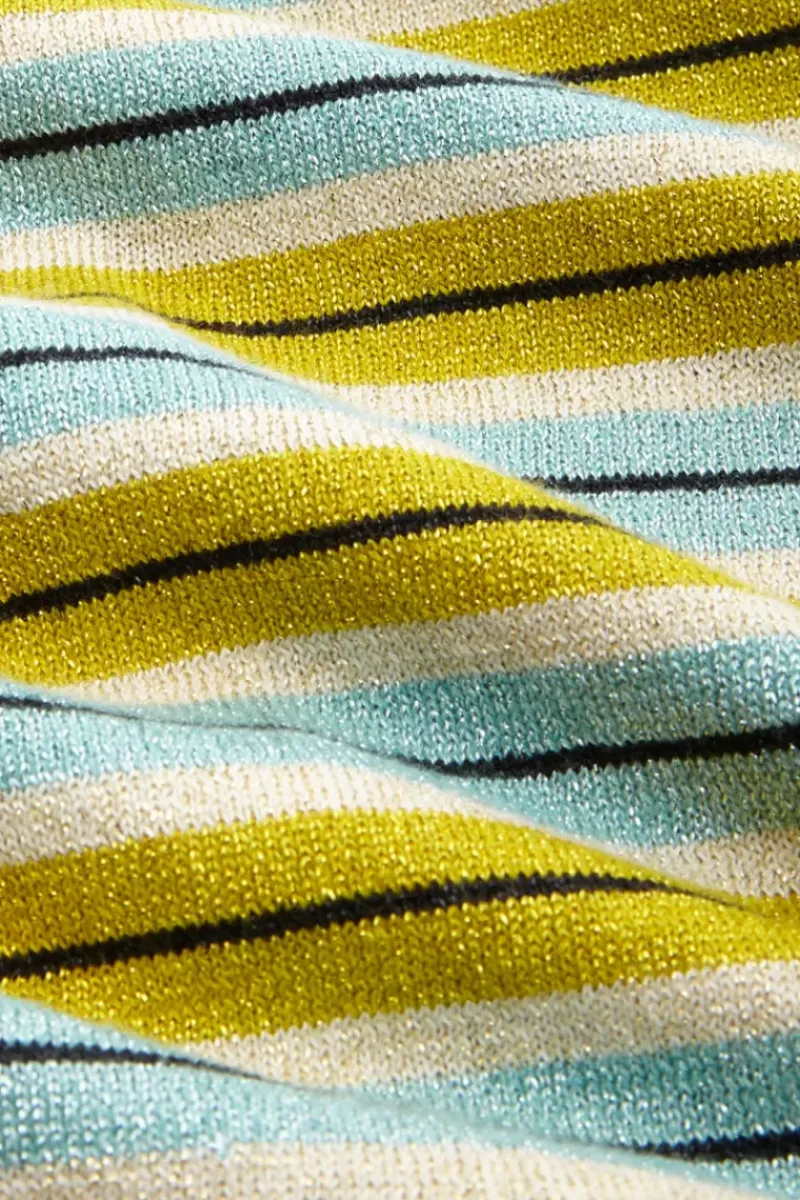 King Louie Vesten<Cardi Roundneck Cabana Stripe Spar Green