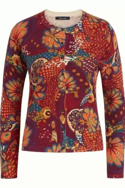 King Louie Vesten<Cardi Roundneck Clubbin True Red