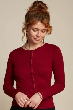 King Louie Vesten<Cardi Roundneck Cocoon Rumba Red