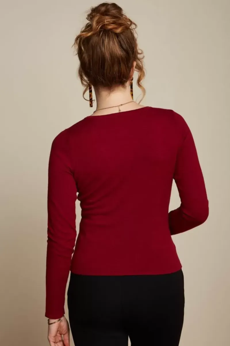 King Louie Vesten<Cardi Roundneck Cocoon Rumba Red